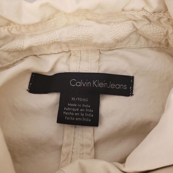 "Calvin Klein " Woman's long sleeve jacket Size : XL 100% cotton Pre-owned - Picture 4 of 6